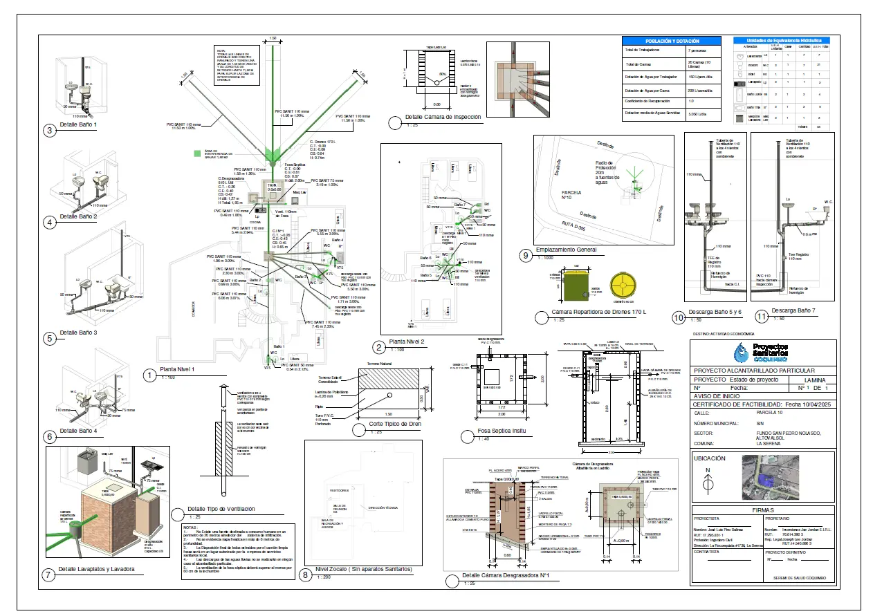 Proyecto de Alcantarillado Sanitario para Centro de Recuperación de Drogas en Altovalsol, Coquimbo