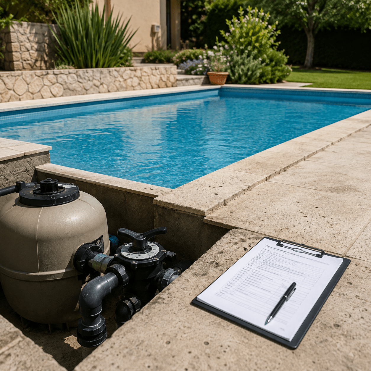 Proyecto sanitario de piscina nueva