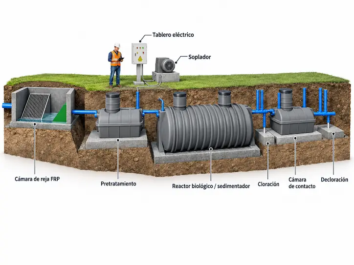 Planta de tratamiento de aguas servidas